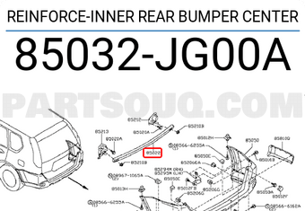 Nissan 85032JG00A REINFORCE-INNER REAR BUMPER CENTER