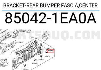 Nissan 850421EA0A BRACKET-REAR BUMPER FASCIA,CENTER