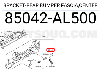 Nissan 85042AL500 BRACKET-REAR BUMPER FASCIA,CENTER