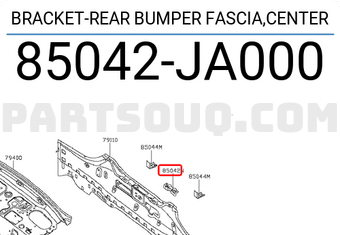 Nissan 85042JA000 BRACKET-REAR BUMPER FASCIA,CENTER