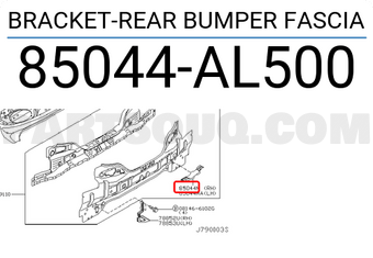 Nissan 85044AL500 BRACKET-REAR BUMPER FASCIA