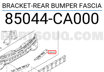Nissan 85044CA000 BRACKET-REAR BUMPER FASCIA
