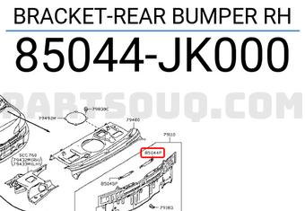 Nissan 85044JK000 BRACKET-REAR BUMPER RH
