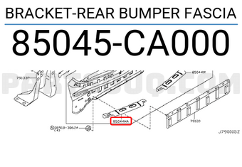 Nissan 85045CA000 BRACKET-REAR BUMPER FASCIA
