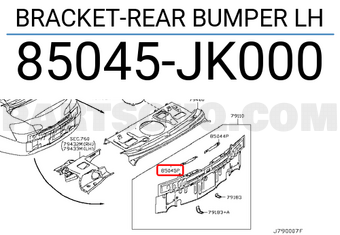 Nissan 85045JK000 BRACKET-REAR BUMPER LH