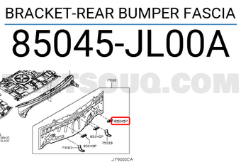 Nissan 85045JL00A BRACKET-REAR BUMPER FASCIA