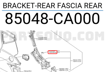 Nissan 85048CA000 BRACKET-REAR FASCIA REAR