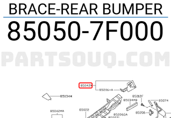 Nissan 850507F000 BRACE-REAR BUMPER