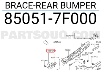 Nissan 850517F000 BRACE-REAR BUMPER