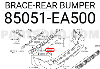 Nissan 85051EA500 BRACE-REAR BUMPER