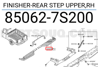 Nissan 850627S200 FINISHER-REAR STEP UPPER,RH