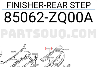 Nissan 85062ZQ00A FINISHER-REAR STEP