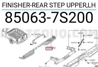 Nissan 850637S200 FINISHER-REAR STEP UPPER,LH
