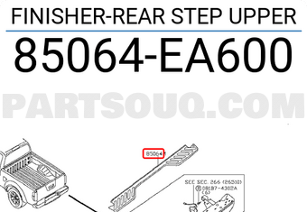 Nissan 85064EA600 FINISHER-REAR STEP UPPER