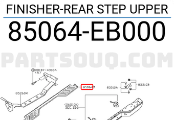 Nissan 85064EB000 FINISHER-REAR STEP UPPER