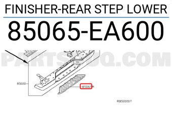 Nissan 85065EA600 FINISHER-REAR STEP LOWER