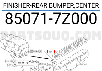 Nissan 850717Z000 FINISHER-REAR BUMPER,CENTER