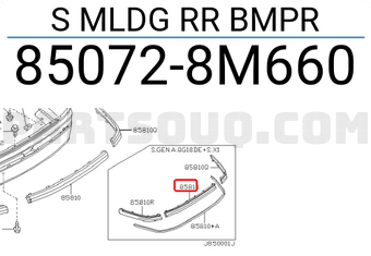 Nissan 850728M660 S MLDG RR BMPR