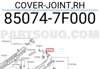 Nissan 850747F000 COVER-JOINT,RH