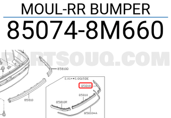 Nissan 850748M660 MOUL-RR BUMPER