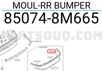 Nissan 850748M665 MOUL-RR BUMPER