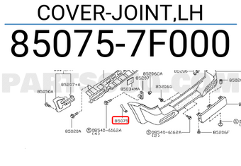 Nissan 850757F000 COVER-JOINT,LH