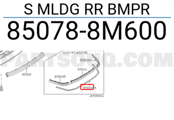 Nissan 850788M600 S MLDG RR BMPR