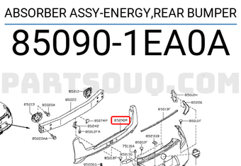 Nissan 850901EA0A ABSORBER ASSY-ENERGY,REAR BUMPER