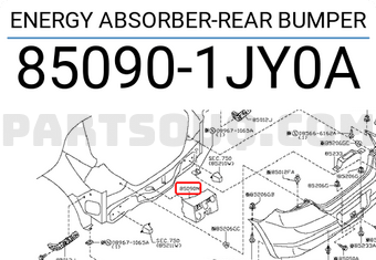 Nissan 850901JY0A ENERGY ABSORBER-REAR BUMPER