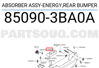 Nissan 850903BA0A ABSORBER ASSY-ENERGY,REAR BUMPER