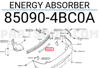Nissan 850904BC0A ENERGY ABSORBER