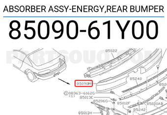 Nissan 8509061Y00 ABSORBER ASSY-ENERGY,REAR BUMPER