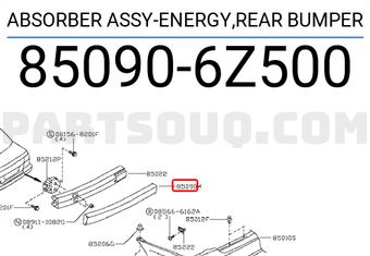 Nissan 850906Z500 ABSORBER ASSY-ENERGY,REAR BUMPER
