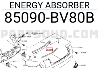 Nissan 85090BV80B ENERGY ABSORBER