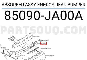 Nissan 85090JA00A ABSORBER ASSY-ENERGY,REAR BUMPER