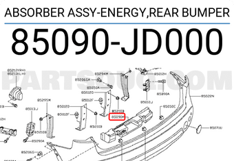Nissan 85090JD000 ABSORBER ASSY-ENERGY,REAR BUMPER