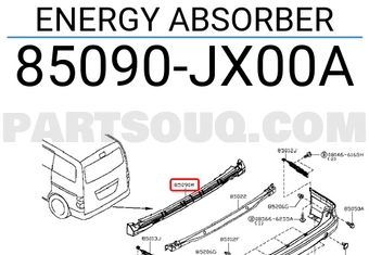 Nissan 85090JX00A ENERGY ABSORBER