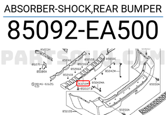 Nissan 85092EA500 ABSORBER-SHOCK,REAR BUMPER