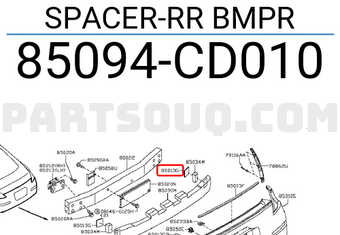 Nissan 85094CD010 SPACER-RR BMPR