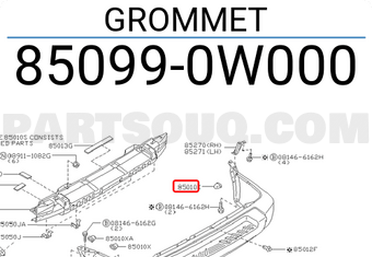Nissan 850990W000 GROMMET