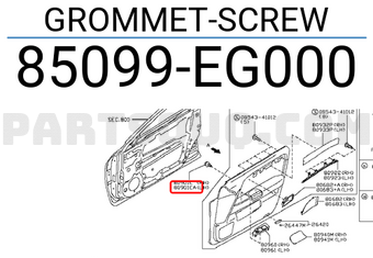 Nissan 85099EG000 GROMMET-SCREW