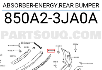 Nissan 850A23JA0A ABSORBER-ENERGY,REAR BUMPER