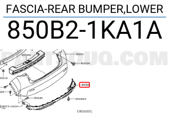 Nissan 850B21KA1A FASCIA-REAR BUMPER,LOWER