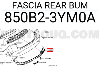 Nissan 850B23YM0A FASCIA REAR BUM