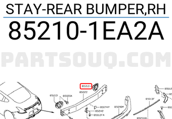 Nissan 852101EA2A STAY-REAR BUMPER,RH