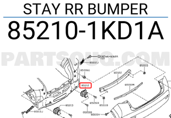 Nissan 852101KD1A STAY RR BUMPER