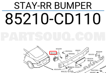 Nissan 85210CD110 STAY-RR BUMPER