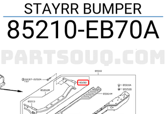 Nissan 85210EB70A STAYRR BUMPER
