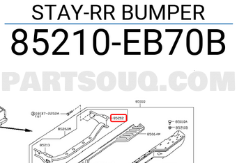 Nissan 85210EB70B STAY-RR BUMPER