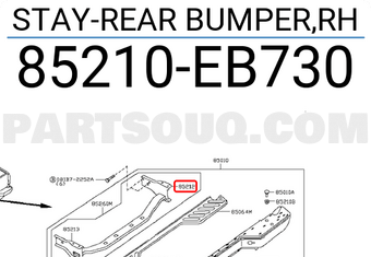 Nissan 85210EB730 STAY-REAR BUMPER,RH